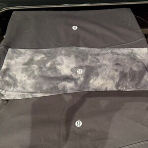 Lululemon (2) Black and (1) Black/Grey Camo size 10